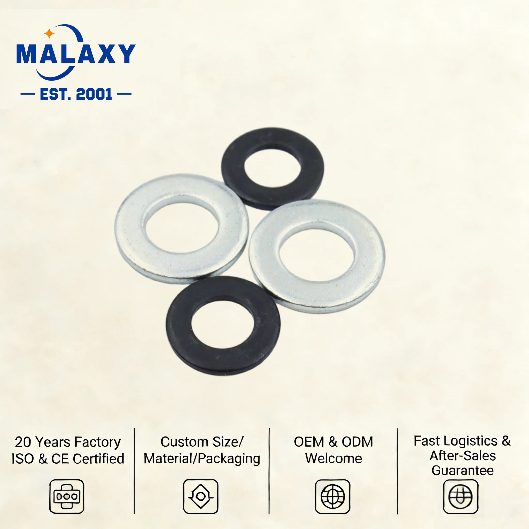 MALAXY Aluminum M3 M4 M5 M6 M8 Aluminum Steel Copper Assortment Ring Oil Brake Line Sae Flat Washer