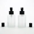 Frosted Glass Spray Pump Bottle 100ml Empty Cosmetic Packaging Bottle with Plastic Spray Pump