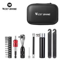WEST BIKING Portable Bike Tool Repair Kit Set Pump Bicycle Repair Multi Tools Multifunctional Bicycle Tool Kit Repair Set