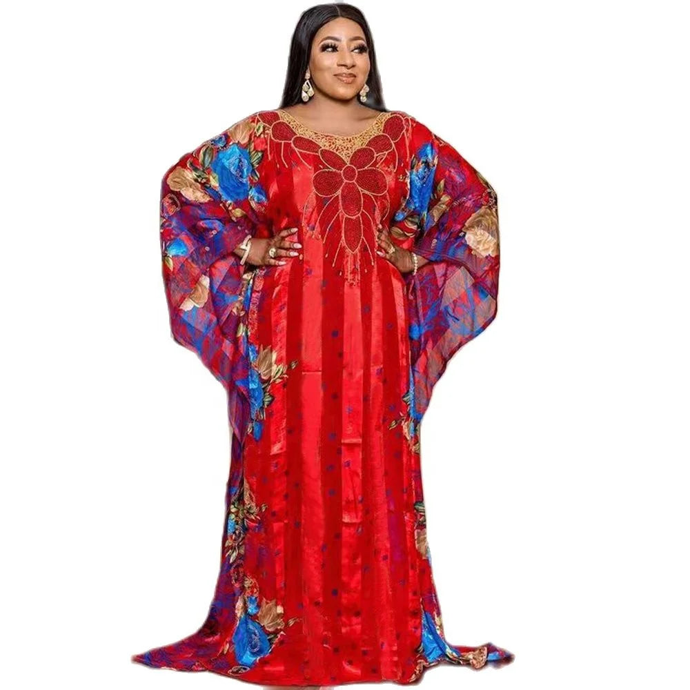 In Stock Latin American Dresses Chiffon Fashion Women Clothing African Style Casual Dress Rhinestone Womens Two Piece Sets