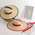 2026 New Big Brim Beach Hat Fashion Sun Visor Hat Wholesale Cheap Price Straw Hats with Hem Strap