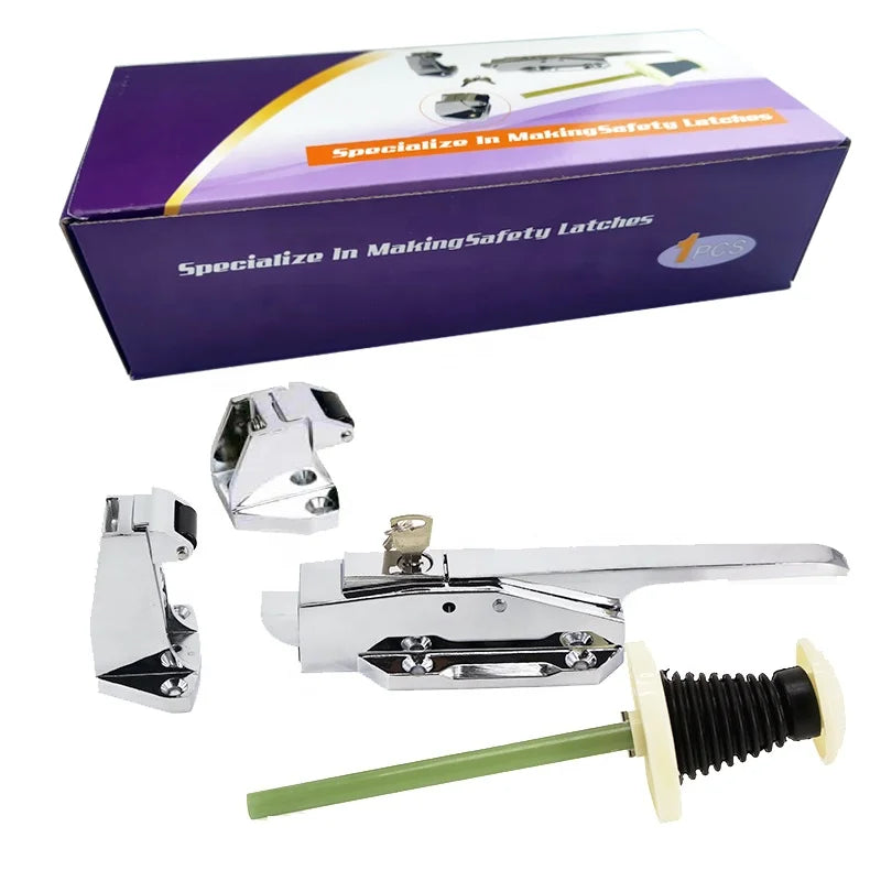 CX-1178 High-Pressure Die-Cast Zinc Alloy Easy Install Cam-Lift Plane Safety Latch for Commercial Refrigerators