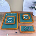 Solid Wooden Necklace Bracelet Earring Jewelry Display Tray Watch Pendant Jewelry Photo Display Props Jewelry Storage Plate