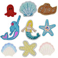 Cartoon  Iron on  Exquisite Embroidery Octopus Fish Shell Mermaid  Patch for DIY Decoration
