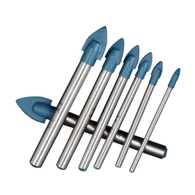 3mm/4mm/5mm/6mm/8mm/10mm/12mm Shank 40CR Steel Twist Diamond Drill Bits Set Zinc Finish Drilling Holes Glass Ceramic Tile