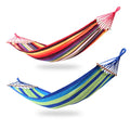 Cotton Hammock Factory Wholesale Lightweight Wooden Stick Canvas Hanging Polyester Cotton Hammock for Travel
