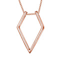 Custom Geometric Jewelry 925 Sterling Silver Gold Plated Keeper Holder Necklace
