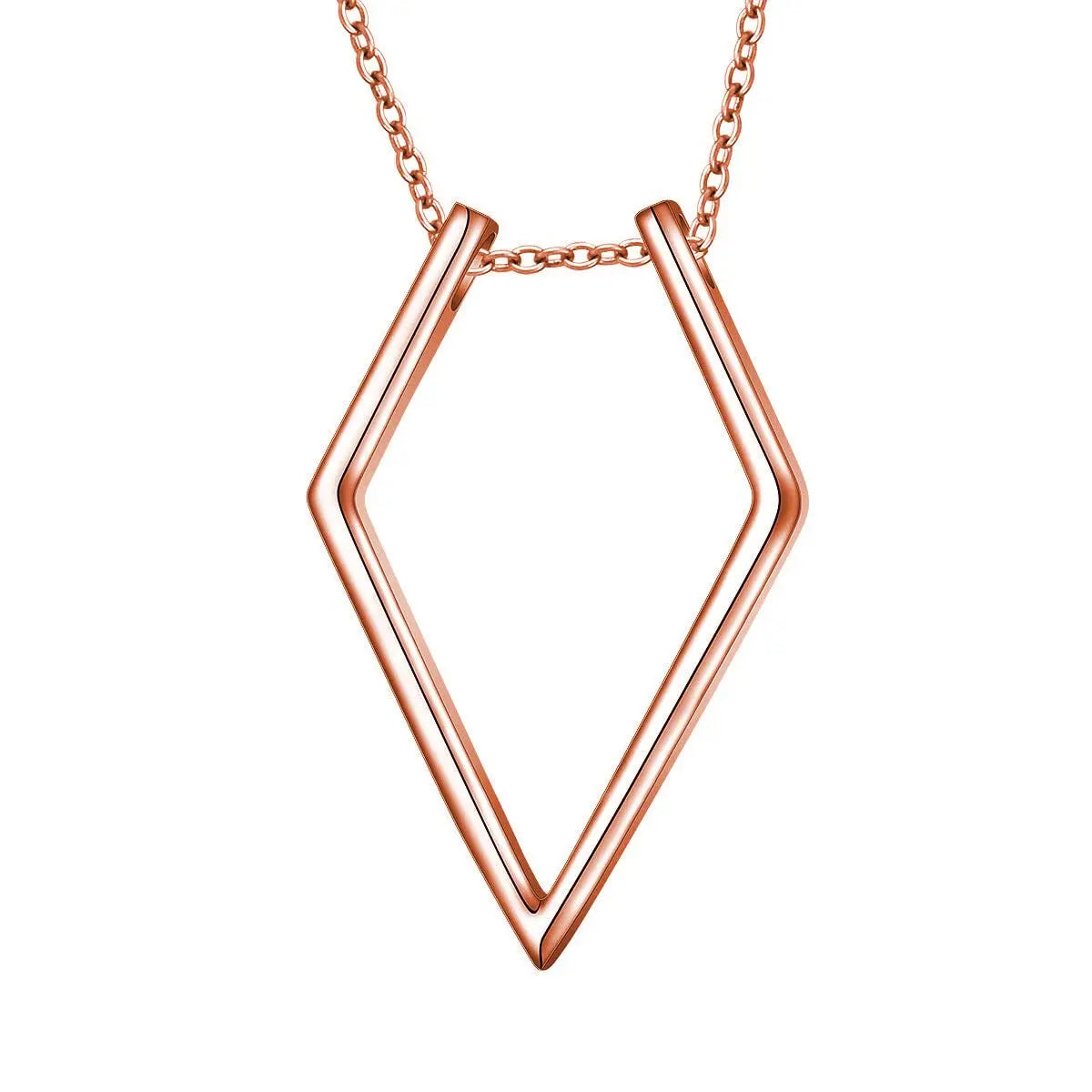 Custom Geometric Jewelry 925 Sterling Silver Gold Plated Keeper Holder Necklace