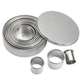 12 Pieces 18/8 Stainless Steel Donut Cutter Ring Molds Round Biscuit Cutter Set Cookie Cutter