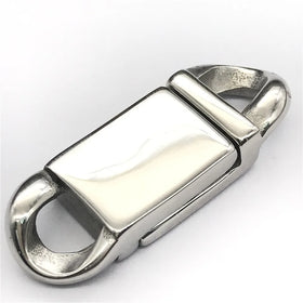 BXNK037 Wholesale Fashion Stainless Steel Cuban Chain Buckle Clasp for Hip Hop Bracelets Necklaces