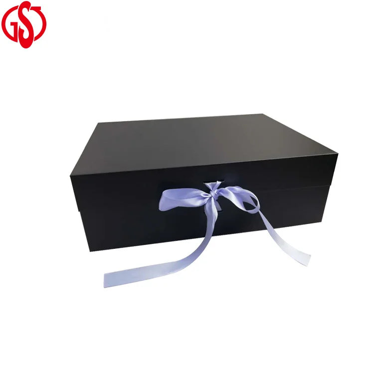 Black Gift Box with Lid Paper Fill for Fathers DayGraduationsWeddingsBirthdaysEngagementsChristmas and More Packaging Box