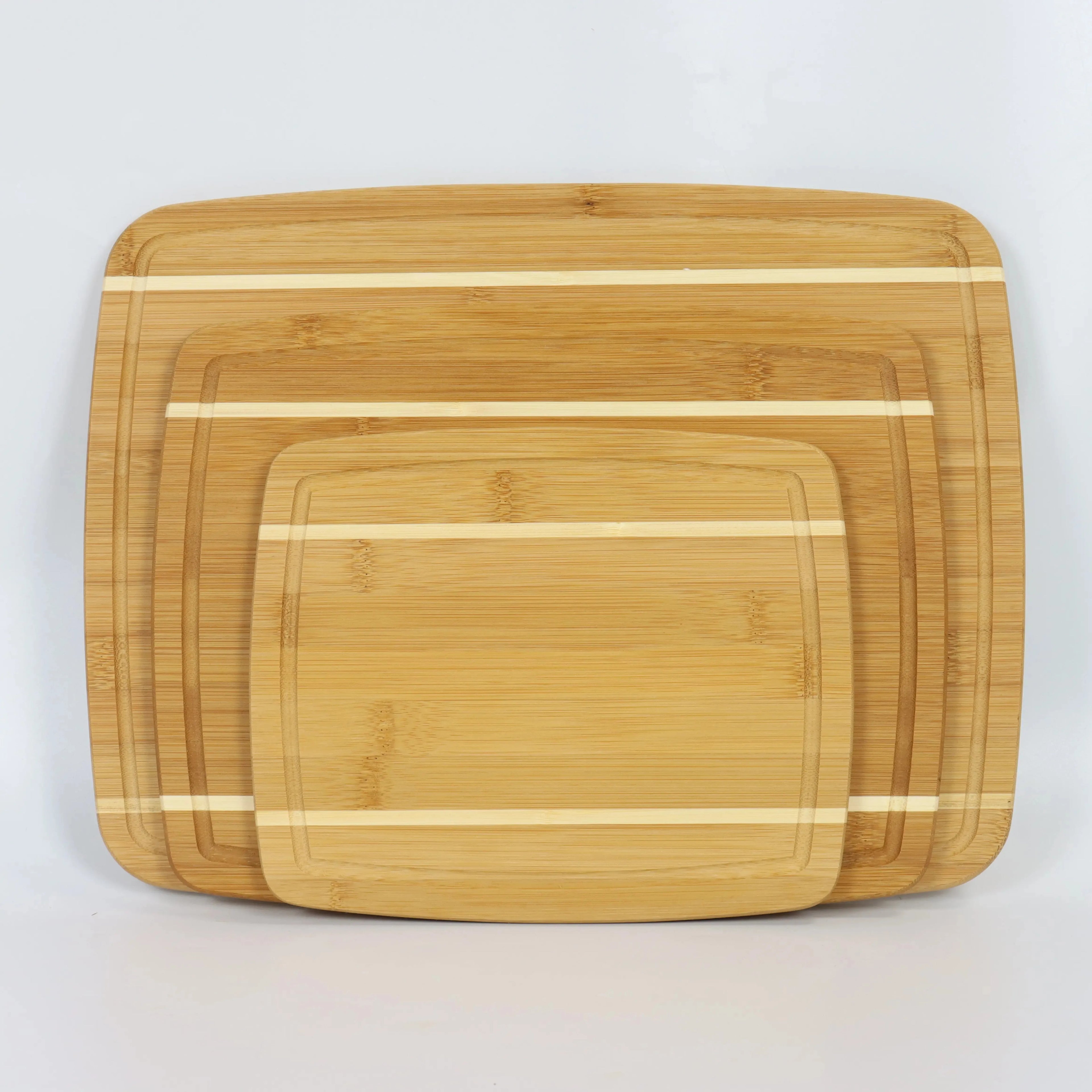 Wholesale Hot Selling Multi Function Organic Bamboo Cutting Boards Fruit Natural Bamboo Board Set for Kitchen