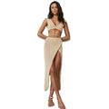 2024 Summer New Knitted Skirt Suit Fashion Knitted Sweater Skirt Two-piece Set for Women