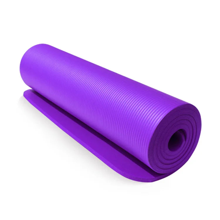 Wholesale Thick Private Label Custom Printed Yoga Mat 8mm Eco Friendly Foldable NBR Yoga Mat With Strap