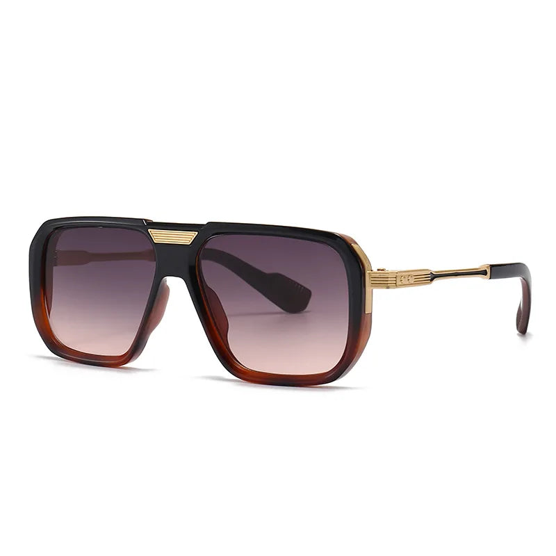 6067 Retro Modern Sunglasses Men Big Sun Glasses Men 2024 Luxury Anti Wind Shield Uv Designer square Sunglasses