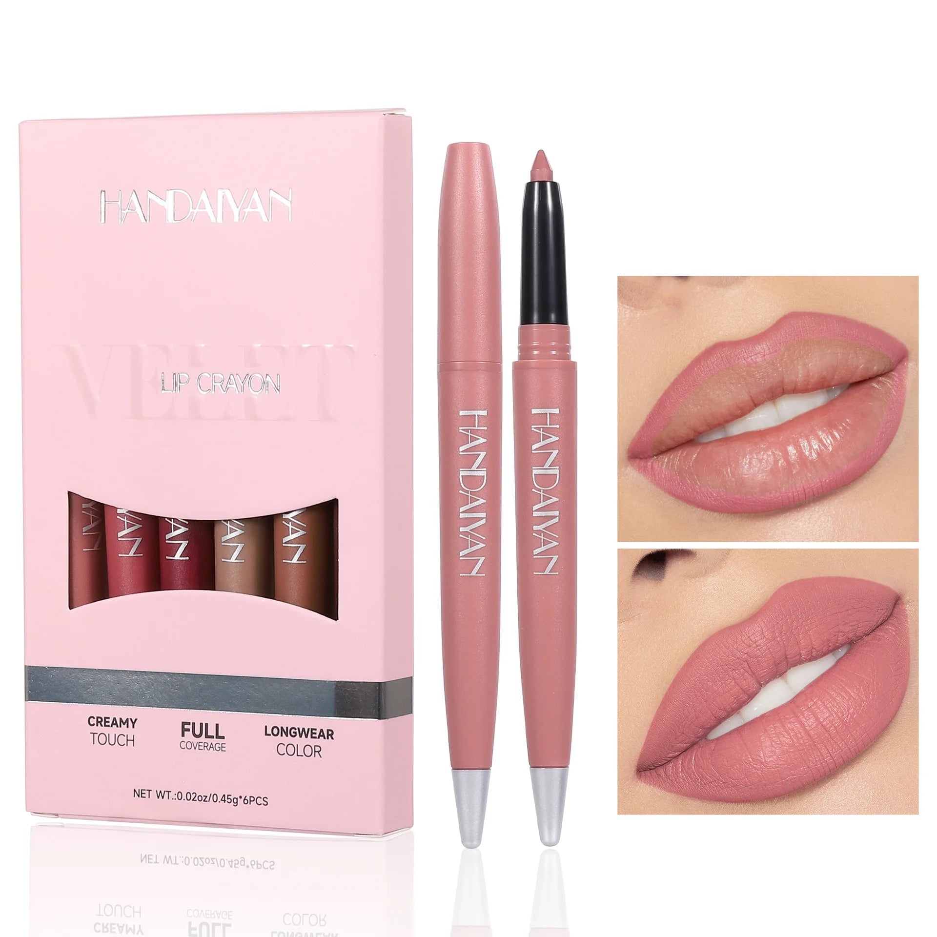 Matte Lip Liner Pencil Set Nude Color Contour Lipliner Pencil Lipstick Waterproof Long Lasting Lipstick Crayon Lip Tint Cosmetic