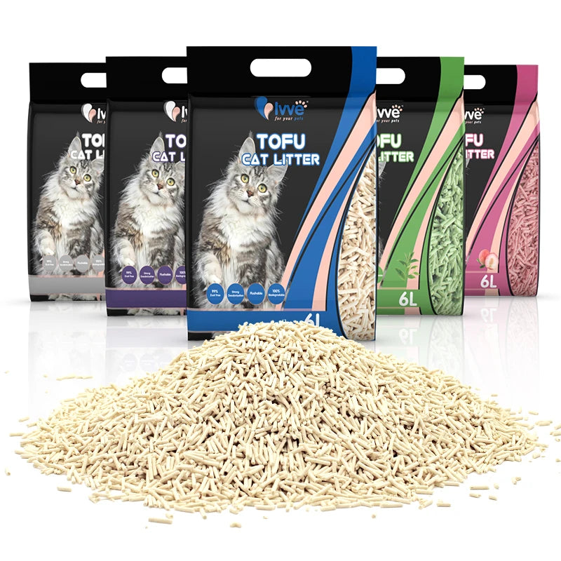 OEM Wholesale Lavender Clumping Easy Clean Custom Tofu Cat Litter Sand Active Carbon