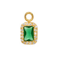 Gemnel Private Custom 18k Gold Cubic Zirconia Emerald baguette Mix Match Charm Pendant Earrings