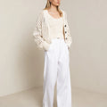 2026 New Summer Oversized Cotton Polyester Handmade Crochet Cardigan Sweater for Women