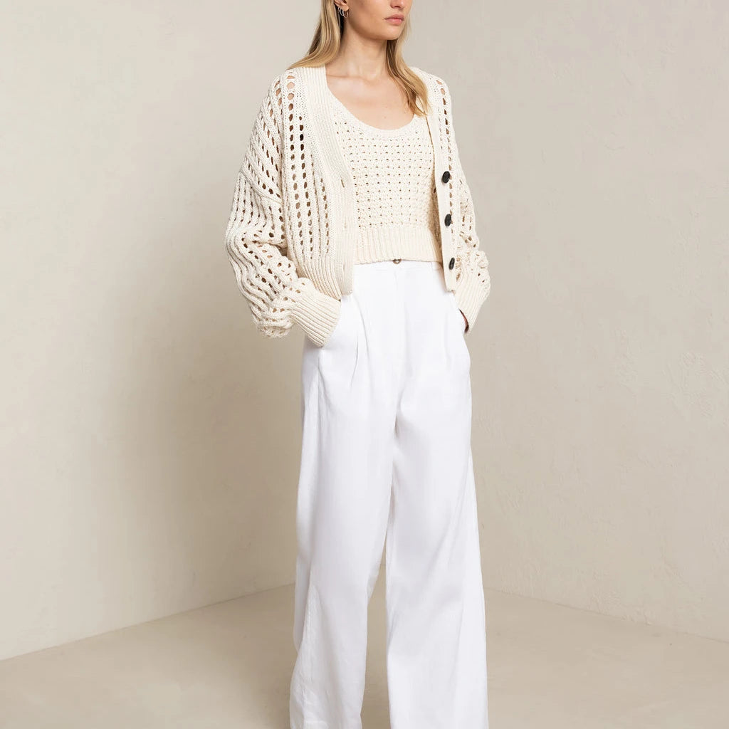 2026 New Summer Oversized Cotton Polyester Handmade Crochet Cardigan Sweater for Women