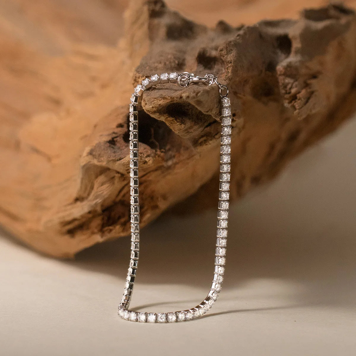 2MM Clear Cubic Zirconia Tennis Bracelet for Men Women 925 Sterling Silver Bracelets for Girls