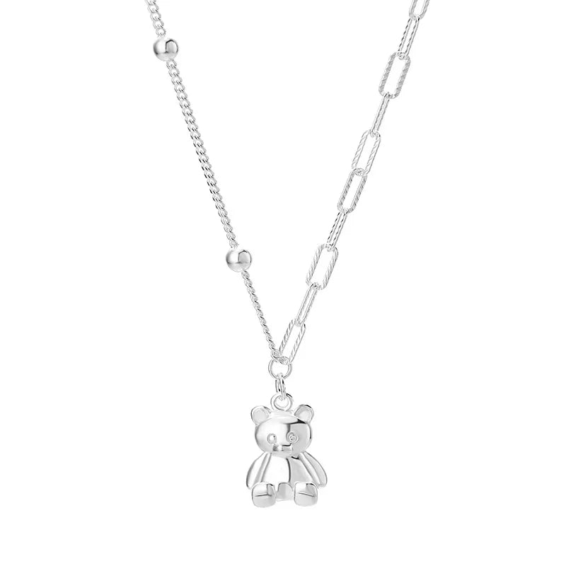 Merryshine Wholesale Colliers Fine Jewelry Teddy S925 Spanish Bear Jewelry Necklace