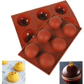 Half Round Shape Resin Silicon Mold 6 Holes Silicone Mold for Chocolate Cake Jelly Pudding Handmade Soap