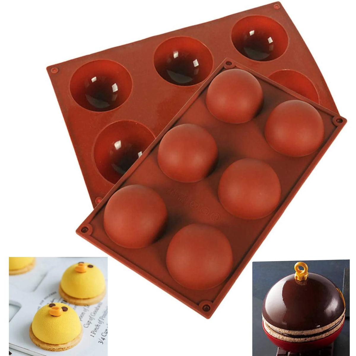 Silicon Mold 6 Holes Silicone Mold for Chocolate Cake Jelly Pudding Handmade MegaBDM
