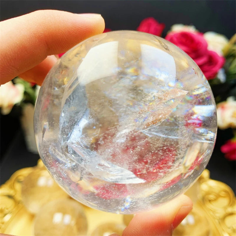 Wholesale High Quality Healing Stones Polished Ball Clear Quartz Natural Rainbow Sphere for Home Decoration