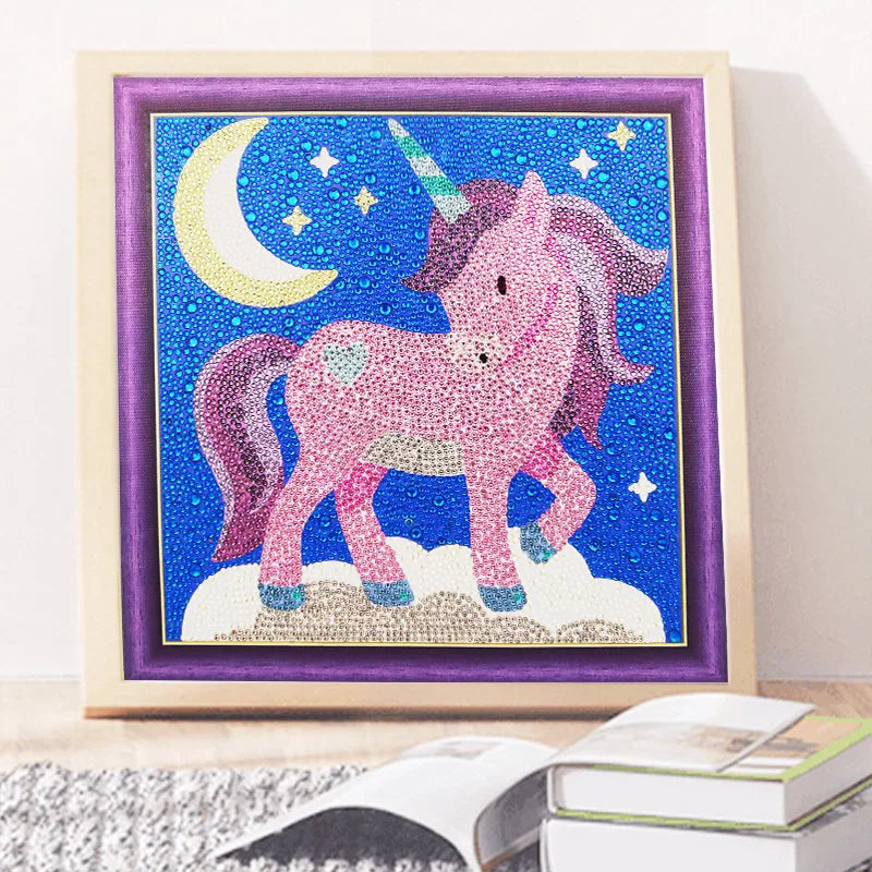 ODM/OEM Framed 5D DIY Customize Diamond Painting for Children KIDS Animal Diamond Painting  Diamond Animal Painting