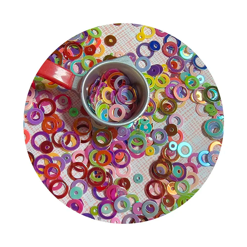 Summer Fashion Circle Glitter Mix Sprinkles Cut Confetti Embellishment Slime Supplies Glitter Sequins 3D Nail Art De