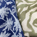 Italian Order Stocklot Vintage Hawaii Botanical Screen Block Plain Printed Cotton Linen Fabric for Women Shirts