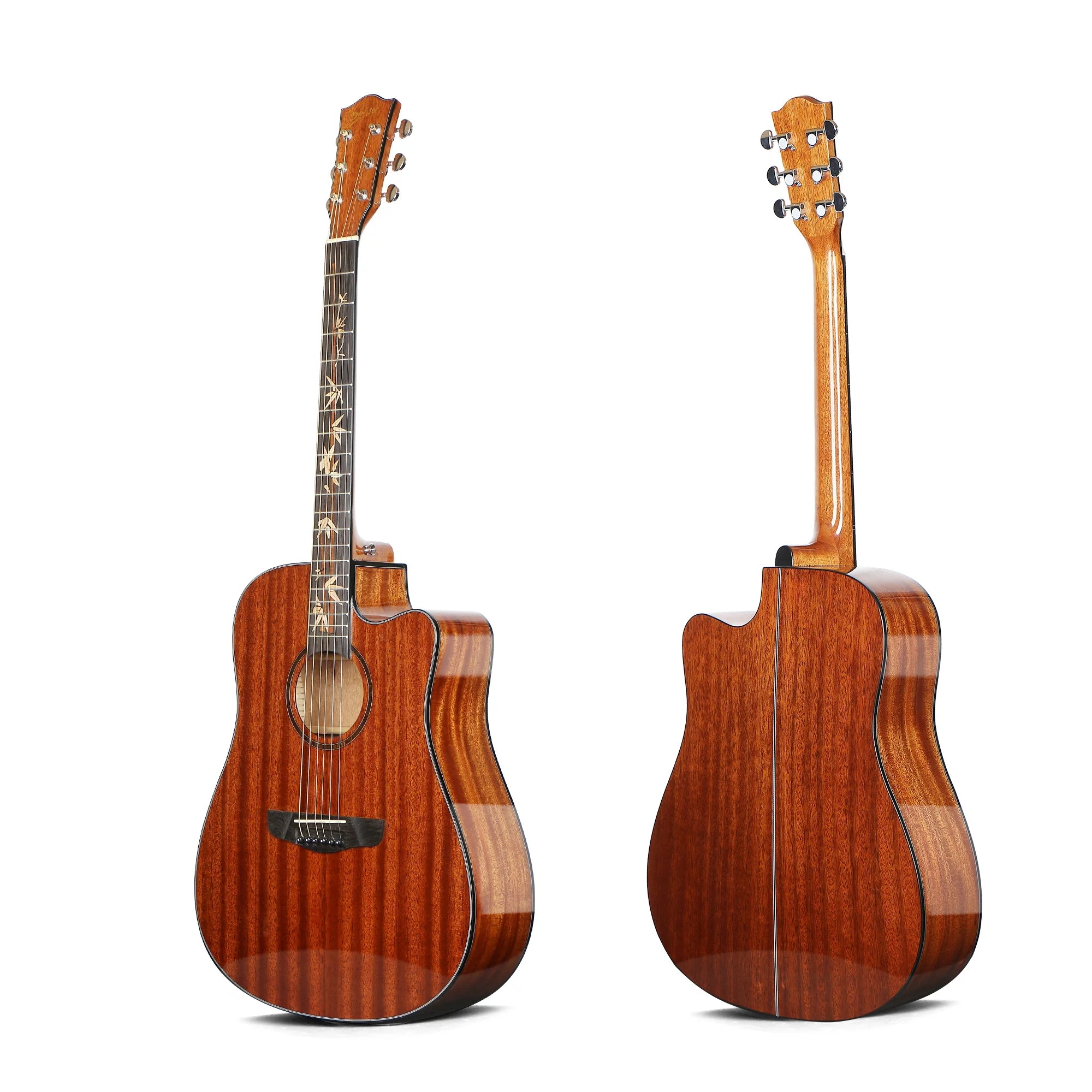Wholesale Good Quality Plywood Acoustic Guitar All Mahogany Wood Guitar