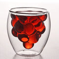 250ml Creative Fruit Grape Shape High Borosilicate Double Wall Glass Cups for Tea Juice Milk Water