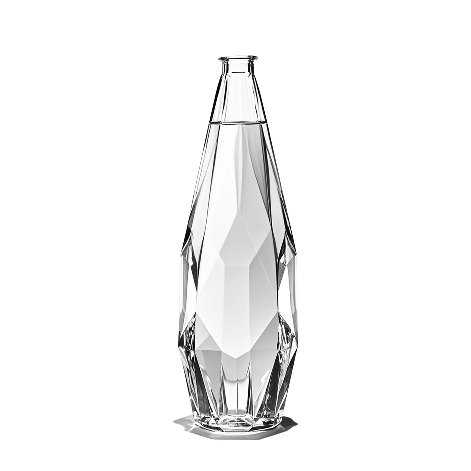Custom Colored Luxury Unique Shape 500ml Bottles Juice Soda Beverage Drinking Mineral Water Glass Bottle With Lid