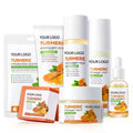 Wholesale Private Label Herbal Whitening Set for Face Includes Soap Scrub Cream Deep Nourished Lightening Turmeric Skin Care Set