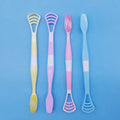 Multifunctional Plastic Soft Toothbrushes with Tongue Cleaner Double Ended Tongue Scraper Toothbrush