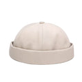 Custom Plain Beret Cap Embroidery Printing Brimless Round Hat Skull Cap Cotton Unisex Beanie Docker Rolled Cuff Harbour Hat
