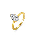 Rhodium Gold Plated 925 Sterling Silver Fine Jewelry 1Carat Marquise Cut Moissanite Wedding Ring Engagement Rings