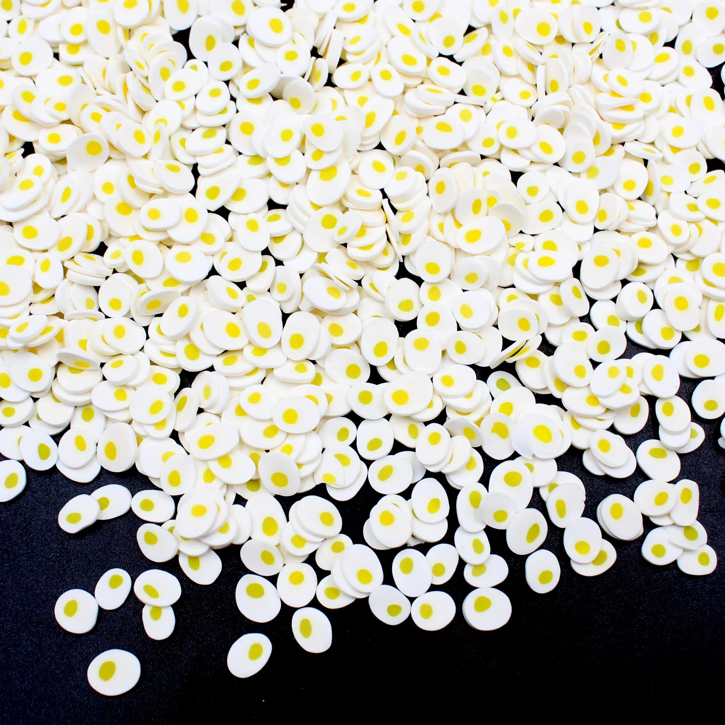 Polymer Clay Non-toxic 5mm Oven Bake Egg Slices Cake Sprinkles Figurine Soft Pottery Charms Slime Accessories DIY Crafts