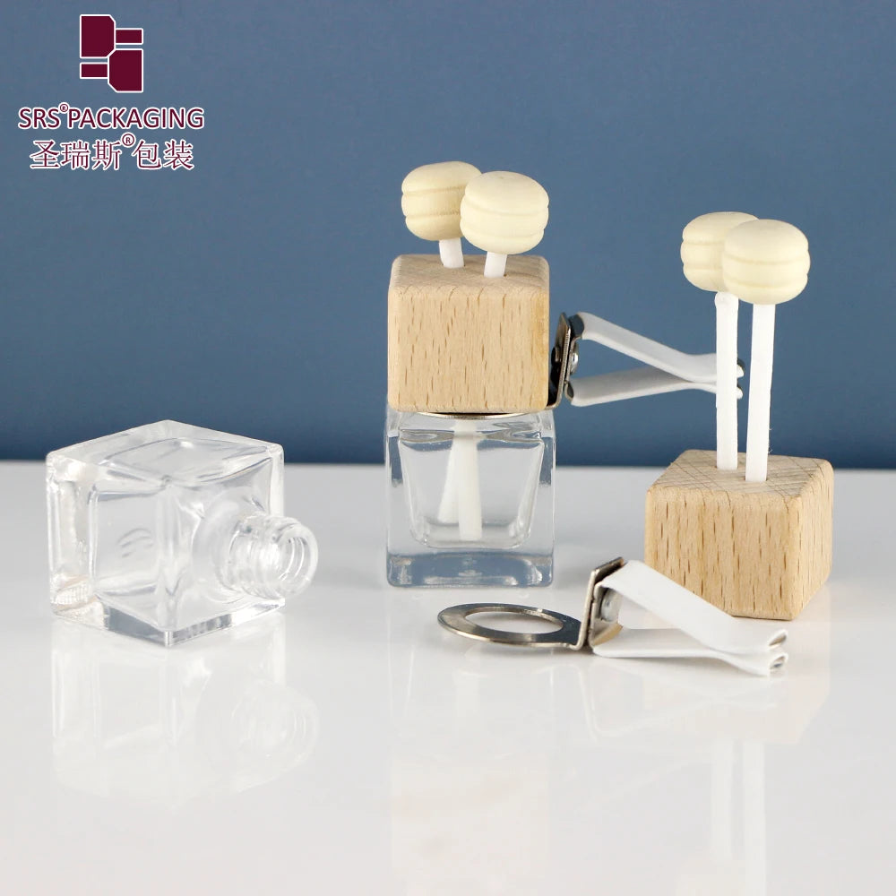 Good Selling Empty Diffuser Hanging Logo 6ml Refill Car Perfume Glass Bottle