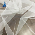 63" White 100% Polyester Double Yarn Tulle Fabric Custom Soft Mesh Sheer Bridal Veil Knitted Wedding Dress Lightweight Girls