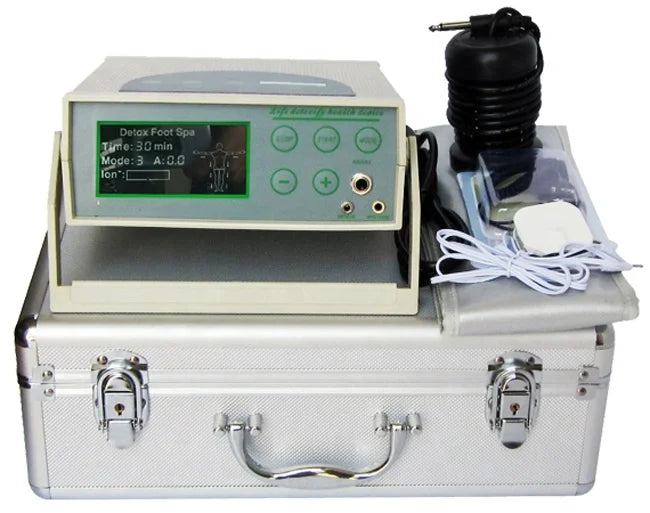 SANHE D-005 Single Ionizer Ion Spa Foot Detox Machine Massage Pads Belt 110V/220V Dual-User 30-Minute Treatment for Stress