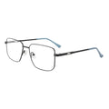 Custom Branded Fashion Eyewear Square Metal Eyeglasses Thin Optics Blue Prescription Glasses Frame