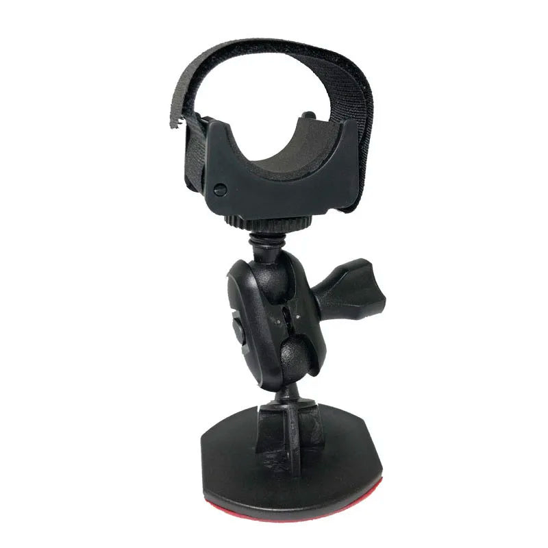Szsmilin 360 Degree Adjustable Adhesive Helmet Hat Holder for Flashlight Scopes & Accessories
