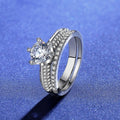 New Trendy Jewelry White Lab Gold Plated 925 Sterling Silver High Quality Moissanite Engagement Rings for Women