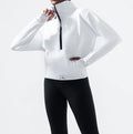 Winter Sports Gym Plain Clothing 2/3 Zipper Thick High Neck Long Sleeve Custom Blank Drawstring Sweatshirt Without Hood