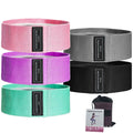 2024 New Arrival Home Workout Fitness Custom Logo Elastic Fabric Non Slip Rubber Hip Booty Yoga Resistance Band