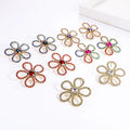 Wholesale Glass Crystal Sunflower Stud Earrings Korean Ins Colorful Rhinestone Crystal Flower Earrings for Women