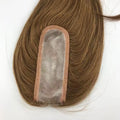 Large Stock Short Human Hair Toppers Crown 4.72x2inch Pu Thin Skin Toppers for Woman Thinning Hair Solutions